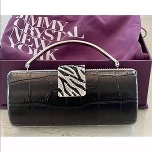 Jimmy crystals New York clutch bag new with fox